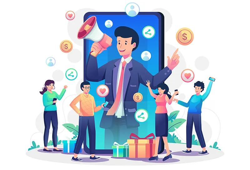 Affiliate marketing illustration