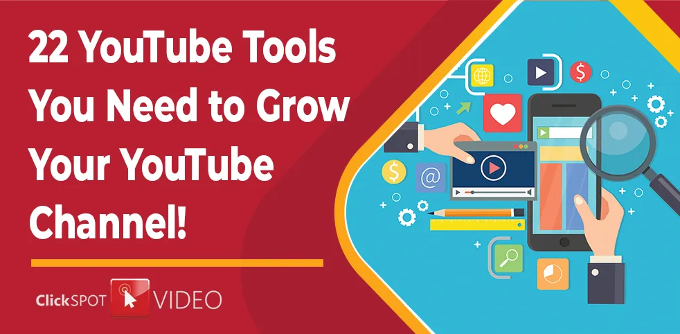 An Image represent 22 YouTube Tools You Need to Grow Your YouTube Faceless Channel