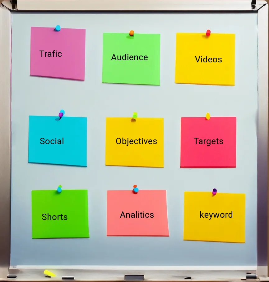 image featuring a whiteboard with colorful notes